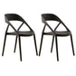 Scandinavian Plastic Stacked Side Chair Open Back Dining Side Chair for Home Use Black Plastic 2 Piece Set Clearhalo ' kitchen&dining_furn' 'Dining Chairs' 'Dining Tables & Seating' 'dining_chair' 'furn' 'furn_dining_chair' 'Furniture' 'furniture_dining_chair' 'Kitchen & Dining Furniture' 'kitchen' 3663083