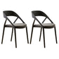 Scandinavian Plastic Stacked Side Chair Open Back Dining Side Chair for Home Use Black Fabric 2 Piece Set Clearhalo ' kitchen&dining_furn' 'Dining Chairs' 'Dining Tables & Seating' 'dining_chair' 'furn' 'furn_dining_chair' 'Furniture' 'furniture_dining_chair' 'Kitchen & Dining Furniture' 'kitchen' 3663086