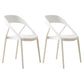 Scandinavian Plastic Stacked Side Chair Open Back Dining Side Chair for Home Use White Plastic 2 Piece Set Clearhalo ' kitchen&dining_furn' 'Dining Chairs' 'Dining Tables & Seating' 'dining_chair' 'furn' 'furn_dining_chair' 'Furniture' 'furniture_dining_chair' 'Kitchen & Dining Furniture' 'kitchen' 3663089