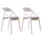 Scandinavian Plastic Stacked Side Chair Open Back Dining Side Chair for Home Use White Fabric 2 Piece Set Clearhalo ' kitchen&dining_furn' 'Dining Chairs' 'Dining Tables & Seating' 'dining_chair' 'furn' 'furn_dining_chair' 'Furniture' 'furniture_dining_chair' 'Kitchen & Dining Furniture' 'kitchen' 3663092