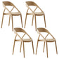 Scandinavian Plastic Stacked Side Chair Open Back Dining Side Chair for Home Use Camel Plastic 4 Piece Set Clearhalo ' kitchen&dining_furn' 'Dining Chairs' 'Dining Tables & Seating' 'dining_chair' 'furn' 'furn_dining_chair' 'Furniture' 'furniture_dining_chair' 'Kitchen & Dining Furniture' 'kitchen' 3663102