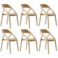 Scandinavian Plastic Stacked Side Chair Open Back Dining Side Chair for Home Use Camel Plastic 6 Piece Set Clearhalo ' kitchen&dining_furn' 'Dining Chairs' 'Dining Tables & Seating' 'dining_chair' 'furn' 'furn_dining_chair' 'Furniture' 'furniture_dining_chair' 'Kitchen & Dining Furniture' 'kitchen' 3663103