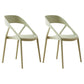 Scandinavian Plastic Stacked Side Chair Open Back Dining Side Chair for Home Use Green Plastic 2 Piece Set Clearhalo ' kitchen&dining_furn' 'Dining Chairs' 'Dining Tables & Seating' 'dining_chair' 'furn' 'furn_dining_chair' 'Furniture' 'furniture_dining_chair' 'Kitchen & Dining Furniture' 'kitchen' 3663107