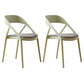 Scandinavian Plastic Stacked Side Chair Open Back Dining Side Chair for Home Use Green Fabric 2 Piece Set Clearhalo ' kitchen&dining_furn' 'Dining Chairs' 'Dining Tables & Seating' 'dining_chair' 'furn' 'furn_dining_chair' 'Furniture' 'furniture_dining_chair' 'Kitchen & Dining Furniture' 'kitchen' 3663110