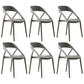 Scandinavian Plastic Stacked Side Chair Open Back Dining Side Chair for Home Use Grey Plastic 6 Piece Set Clearhalo ' kitchen&dining_furn' 'Dining Chairs' 'Dining Tables & Seating' 'dining_chair' 'furn' 'furn_dining_chair' 'Furniture' 'furniture_dining_chair' 'Kitchen & Dining Furniture' 'kitchen' 3663115