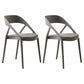 Scandinavian Plastic Stacked Side Chair Open Back Dining Side Chair for Home Use Grey Fabric 2 Piece Set Clearhalo ' kitchen&dining_furn' 'Dining Chairs' 'Dining Tables & Seating' 'dining_chair' 'furn' 'furn_dining_chair' 'Furniture' 'furniture_dining_chair' 'Kitchen & Dining Furniture' 'kitchen' 3663116