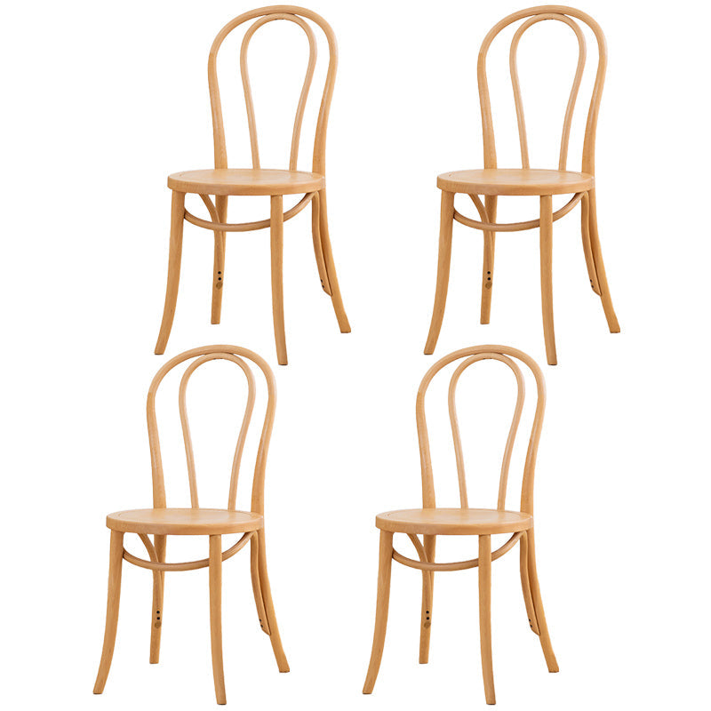 Traditional Style Dining Room Solid Wood Dining Chair Slat Back Side Chair Light Brown 4 Piece Set Natural Wood Clearhalo ' kitchen&dining_furn' 'Dining Chairs' 'Dining Tables & Seating' 'dining_chair' 'furn' 'furn_dining_chair' 'Furniture' 'furniture_dining_chair' 'Kitchen & Dining Furniture' 'kitchen' 3663129