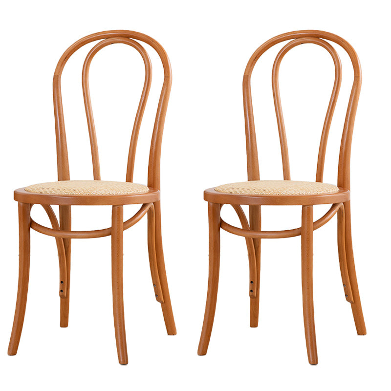 Traditional Style Dining Room Solid Wood Dining Chair Slat Back Side Chair Brown 2 Piece Set Brown Clearhalo ' kitchen&dining_furn' 'Dining Chairs' 'Dining Tables & Seating' 'dining_chair' 'furn' 'furn_dining_chair' 'Furniture' 'furniture_dining_chair' 'Kitchen & Dining Furniture' 'kitchen' 3663133