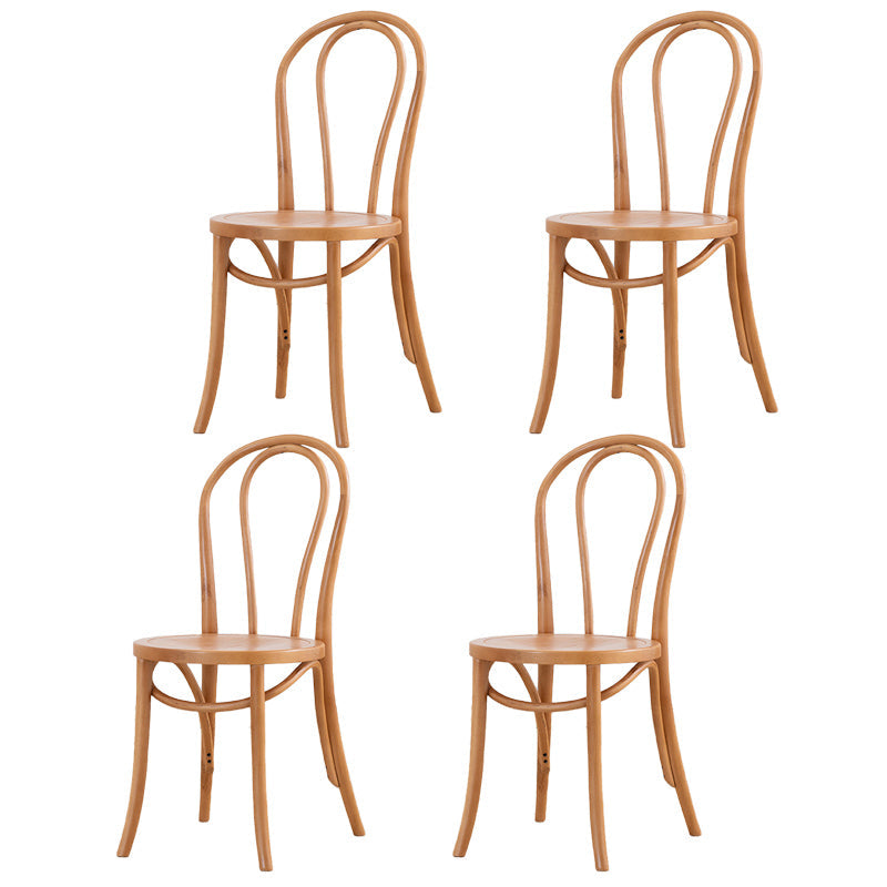 Traditional Style Dining Room Solid Wood Dining Chair Slat Back Side Chair Light Brown 4 Piece Set Brown Clearhalo ' kitchen&dining_furn' 'Dining Chairs' 'Dining Tables & Seating' 'dining_chair' 'furn' 'furn_dining_chair' 'Furniture' 'furniture_dining_chair' 'Kitchen & Dining Furniture' 'kitchen' 3663151