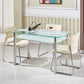 Modern Style Glass Kitchen Dining Table Clear Rectangle Table with 4 Legs for Home Use Clearhalo ' dining_table' 'Dining Tables & Seating' 'Dining Tables' 'furn' 'furn_dining_table' 'Furniture' 'furniture_dining_table' 'Kitchen & Dining Furniture' 'kitchen&dining_furn' 'kitchen' 'kitchen_dining_table' 3670403