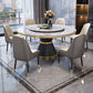 Metal Modern Style Round Dining Table Sintered Stone Table for Home Kitchen Clearhalo ' dining_table' 'Dining Tables & Seating' 'Dining Tables' 'furn' 'furn_dining_table' 'Furniture' 'furniture_dining_table' 'Kitchen & Dining Furniture' 'kitchen&dining_furn' 'kitchen' 'kitchen_dining_table' 3670412