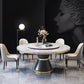 Metal Modern Style Round Dining Table Sintered Stone Table for Home Kitchen Clearhalo ' dining_table' 'Dining Tables & Seating' 'Dining Tables' 'furn' 'furn_dining_table' 'Furniture' 'furniture_dining_table' 'Kitchen & Dining Furniture' 'kitchen&dining_furn' 'kitchen' 'kitchen_dining_table' 3670415