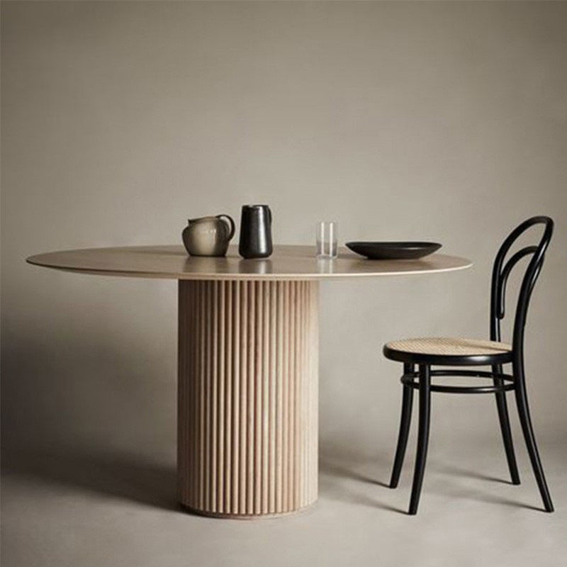 Round Solid Wood Dining Table Modern Wood Table with Pedestal for Restaurant Clearhalo ' dining_table' 'Dining Tables & Seating' 'Dining Tables' 'furn' 'furn_dining_table' 'Furniture' 'furniture_dining_table' 'Kitchen & Dining Furniture' 'kitchen&dining_furn' 'kitchen' 'kitchen_dining_table' 3670425
