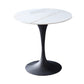 Contemporary Style Tulip Base Furniture Stone Dining Table Round for Home White Gold Black Clearhalo ' dining_table' 'Dining Tables & Seating' 'Dining Tables' 'furn' 'furn_dining_table' 'Furniture' 'furniture_dining_table' 'Kitchen & Dining Furniture' 'kitchen&dining_furn' 'kitchen' 'kitchen_dining_table' 3670437
