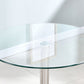 Contemporary Round Dining Room Table Tempered Glass Table with Tulip Base Clearhalo ' dining_table' 'Dining Tables & Seating' 'Dining Tables' 'furn' 'furn_dining_table' 'Furniture' 'furniture_dining_table' 'Kitchen & Dining Furniture' 'kitchen&dining_furn' 'kitchen' 'kitchen_dining_table' 3670462