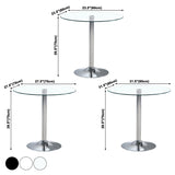 Contemporary Round Dining Room Table Tempered Glass Table with Tulip Base Clearhalo ' dining_table' 'Dining Tables & Seating' 'Dining Tables' 'furn' 'furn_dining_table' 'Furniture' 'furniture_dining_table' 'Kitchen & Dining Furniture' 'kitchen&dining_furn' 'kitchen' 'kitchen_dining_table' 3670466