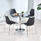 Contemporary Round Dining Room Table Tempered Glass Table with Tulip Base Clearhalo ' dining_table' 'Dining Tables & Seating' 'Dining Tables' 'furn' 'furn_dining_table' 'Furniture' 'furniture_dining_table' 'Kitchen & Dining Furniture' 'kitchen&dining_furn' 'kitchen' 'kitchen_dining_table' 3670467