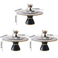 Contemporary Style Home Dining Table Single Pedestal Base Round Shape Table with Turntable Clearhalo ' dining_table' 'Dining Tables & Seating' 'Dining Tables' 'furn' 'furn_dining_table' 'Furniture' 'furniture_dining_table' 'Kitchen & Dining Furniture' 'kitchen&dining_furn' 'kitchen' 'kitchen_dining_table' 3670478