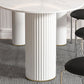 Metal Contemporary Free Form Dining Table Marble Top Table for Kitchen and Dining Room Clearhalo ' dining_table' 'Dining Tables & Seating' 'Dining Tables' 'furn' 'furn_dining_table' 'Furniture' 'furniture_dining_table' 'Kitchen & Dining Furniture' 'kitchen&dining_furn' 'kitchen' 'kitchen_dining_table' 3670488