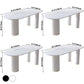 Metal Contemporary Free Form Dining Table Marble Top Table for Kitchen and Dining Room Clearhalo ' dining_table' 'Dining Tables & Seating' 'Dining Tables' 'furn' 'furn_dining_table' 'Furniture' 'furniture_dining_table' 'Kitchen & Dining Furniture' 'kitchen&dining_furn' 'kitchen' 'kitchen_dining_table' 3670491