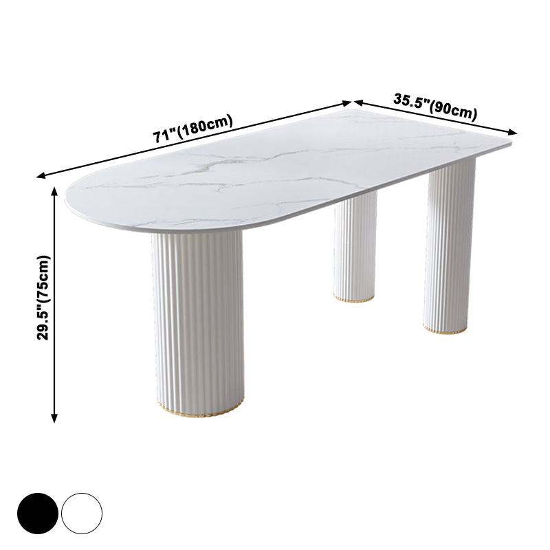 Metal Contemporary Free Form Dining Table Marble Top Table for Kitchen and Dining Room Clearhalo ' dining_table' 'Dining Tables & Seating' 'Dining Tables' 'furn' 'furn_dining_table' 'Furniture' 'furniture_dining_table' 'Kitchen & Dining Furniture' 'kitchen&dining_furn' 'kitchen' 'kitchen_dining_table' 3670492