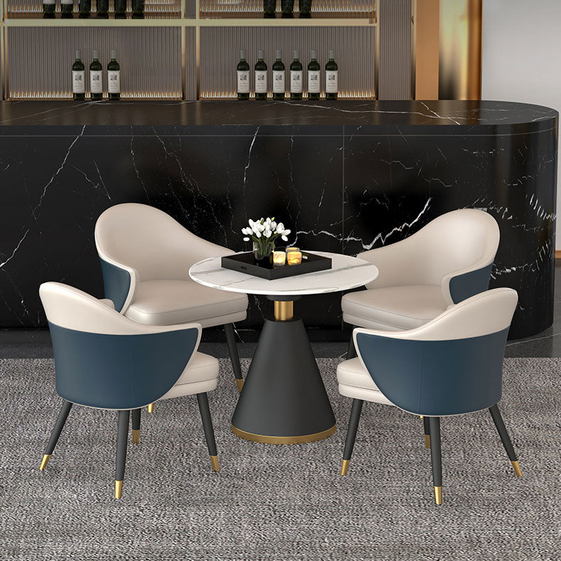 Contemporary Style Stone Dining Table Round Pedestal Table for Dining Room Clearhalo ' dining_table' 'Dining Tables & Seating' 'Dining Tables' 'furn' 'furn_dining_table' 'Furniture' 'furniture_dining_table' 'Kitchen & Dining Furniture' 'kitchen&dining_furn' 'kitchen' 'kitchen_dining_table' 3670501