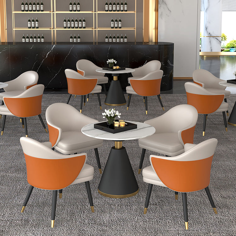 Contemporary Style Stone Dining Table Round Pedestal Table for Dining Room Clearhalo ' dining_table' 'Dining Tables & Seating' 'Dining Tables' 'furn' 'furn_dining_table' 'Furniture' 'furniture_dining_table' 'Kitchen & Dining Furniture' 'kitchen&dining_furn' 'kitchen' 'kitchen_dining_table' 3670502