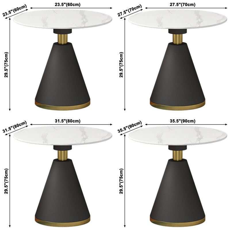 Contemporary Style Stone Dining Table Round Pedestal Table for Dining Room Clearhalo ' dining_table' 'Dining Tables & Seating' 'Dining Tables' 'furn' 'furn_dining_table' 'Furniture' 'furniture_dining_table' 'Kitchen & Dining Furniture' 'kitchen&dining_furn' 'kitchen' 'kitchen_dining_table' 3670509