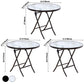 Modern Style Glass Dining Room Dinner Kitchen Table Round Table with Black Frame Clearhalo ' dining_table' 'Dining Tables & Seating' 'Dining Tables' 'furn' 'furn_dining_table' 'Furniture' 'furniture_dining_table' 'Kitchen & Dining Furniture' 'kitchen&dining_furn' 'kitchen' 'kitchen_dining_table' 3670517