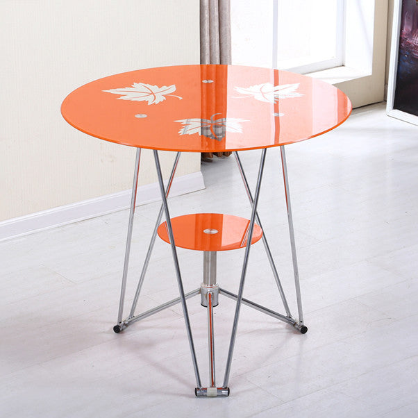 Contemporary Round Dining Room Table Tempered Glass Table with Pedestal Table Clearhalo ' dining_table' 'Dining Tables & Seating' 'Dining Tables' 'furn' 'furn_dining_table' 'Furniture' 'furniture_dining_table' 'Kitchen & Dining Furniture' 'kitchen&dining_furn' 'kitchen' 'kitchen_dining_table' 3670524