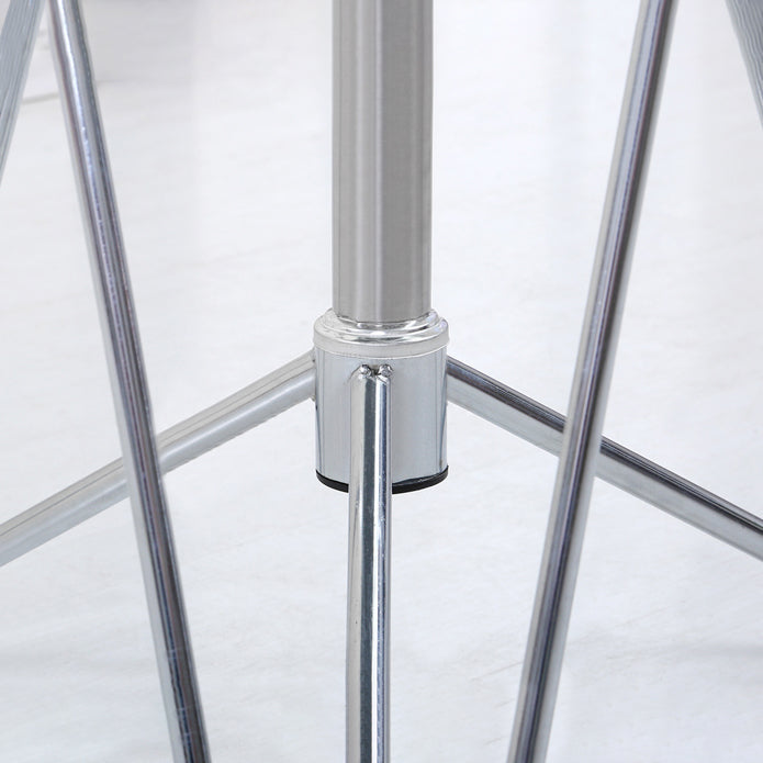 Contemporary Round Dining Room Table Tempered Glass Table with Pedestal Table Clearhalo ' dining_table' 'Dining Tables & Seating' 'Dining Tables' 'furn' 'furn_dining_table' 'Furniture' 'furniture_dining_table' 'Kitchen & Dining Furniture' 'kitchen&dining_furn' 'kitchen' 'kitchen_dining_table' 3670528