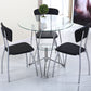 Contemporary Round Dining Room Table Tempered Glass Table with Pedestal Table Clearhalo ' dining_table' 'Dining Tables & Seating' 'Dining Tables' 'furn' 'furn_dining_table' 'Furniture' 'furniture_dining_table' 'Kitchen & Dining Furniture' 'kitchen&dining_furn' 'kitchen' 'kitchen_dining_table' 3670531