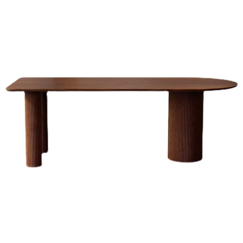 Solid Wood Modern Free Form Dining Table Wood Top Table for Dining Room Walnut Without Chairs Clearhalo ' dining_table' 'Dining Tables & Seating' 'Dining Tables' 'furn' 'furn_dining_table' 'Furniture' 'furniture_dining_table' 'Kitchen & Dining Furniture' 'kitchen&dining_furn' 'kitchen' 'kitchen_dining_table' 3670544