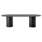 Contemporary Solid Wood Oval Shape Dining Table Kitchen Dining Table with Double Pedestal Base Black Without Chairs Clearhalo ' dining_table' 'Dining Tables & Seating' 'Dining Tables' 'furn' 'furn_dining_table' 'Furniture' 'furniture_dining_table' 'Kitchen & Dining Furniture' 'kitchen&dining_furn' 'kitchen' 'kitchen_dining_table' 3670560