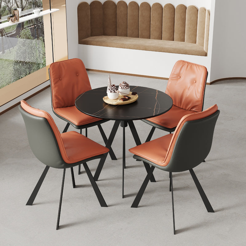 Sintered Stone Two-Color Dining Table Modern 4 Legs Table for Dining Room Clearhalo ' dining_table' 'Dining Tables & Seating' 'Dining Tables' 'furn' 'furn_dining_table' 'Furniture' 'furniture_dining_table' 'Kitchen & Dining Furniture' 'kitchen&dining_furn' 'kitchen' 'kitchen_dining_table' 3670568