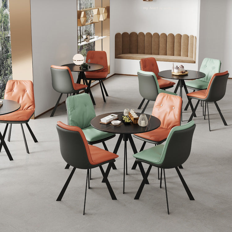 Sintered Stone Two-Color Dining Table Modern 4 Legs Table for Dining Room Clearhalo ' dining_table' 'Dining Tables & Seating' 'Dining Tables' 'furn' 'furn_dining_table' 'Furniture' 'furniture_dining_table' 'Kitchen & Dining Furniture' 'kitchen&dining_furn' 'kitchen' 'kitchen_dining_table' 3670577