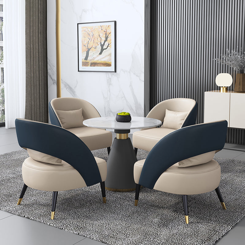 Round Pedestal Dining Table Modern Stone Furniture for Dining Room Home Clearhalo ' dining_table' 'Dining Tables & Seating' 'Dining Tables' 'furn' 'furn_dining_table' 'Furniture' 'furniture_dining_table' 'Kitchen & Dining Furniture' 'kitchen&dining_furn' 'kitchen' 'kitchen_dining_table' 3670581