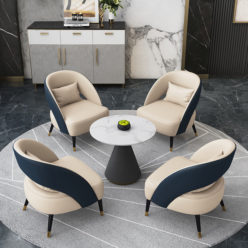 Round Pedestal Dining Table Modern Stone Furniture for Dining Room Home Clearhalo ' dining_table' 'Dining Tables & Seating' 'Dining Tables' 'furn' 'furn_dining_table' 'Furniture' 'furniture_dining_table' 'Kitchen & Dining Furniture' 'kitchen&dining_furn' 'kitchen' 'kitchen_dining_table' 3670582
