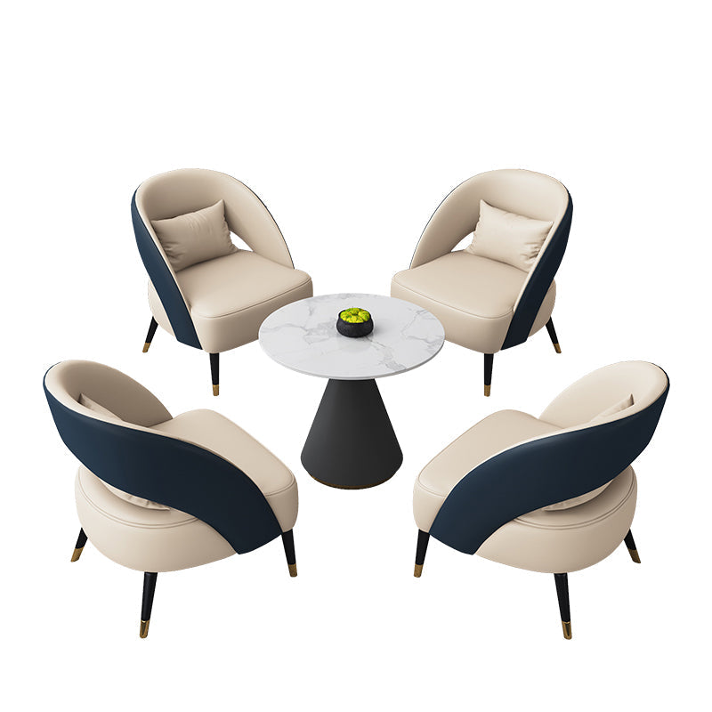 Round Pedestal Dining Table Modern Stone Furniture for Dining Room Home Clearhalo ' dining_table' 'Dining Tables & Seating' 'Dining Tables' 'furn' 'furn_dining_table' 'Furniture' 'furniture_dining_table' 'Kitchen & Dining Furniture' 'kitchen&dining_furn' 'kitchen' 'kitchen_dining_table' 3670587