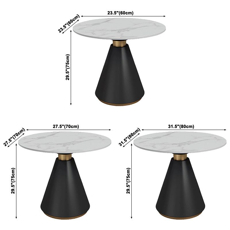 Round Pedestal Dining Table Modern Stone Furniture for Dining Room Home Clearhalo ' dining_table' 'Dining Tables & Seating' 'Dining Tables' 'furn' 'furn_dining_table' 'Furniture' 'furniture_dining_table' 'Kitchen & Dining Furniture' 'kitchen&dining_furn' 'kitchen' 'kitchen_dining_table' 3670588