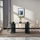 Rectangle Double Pedestal Home Furniture Clear Glass Dining Room Collection Clearhalo ' dining_table' 'Dining Tables & Seating' 'Dining Tables' 'furn' 'furn_dining_table' 'Furniture' 'furniture_dining_table' 'Kitchen & Dining Furniture' 'kitchen&dining_furn' 'kitchen' 'kitchen_dining_table' 3670607