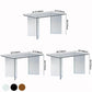 Rectangle Double Pedestal Home Furniture Clear Glass Dining Room Collection Clearhalo ' dining_table' 'Dining Tables & Seating' 'Dining Tables' 'furn' 'furn_dining_table' 'Furniture' 'furniture_dining_table' 'Kitchen & Dining Furniture' 'kitchen&dining_furn' 'kitchen' 'kitchen_dining_table' 3670614