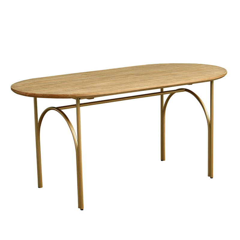 Contemporary Solid Wood Khaki Dining Table Oval Shape Standard Dining Table for Kitchen Without Chairs Clearhalo ' dining_table' 'Dining Tables & Seating' 'Dining Tables' 'furn' 'furn_dining_table' 'Furniture' 'furniture_dining_table' 'Kitchen & Dining Furniture' 'kitchen&dining_furn' 'kitchen' 'kitchen_dining_table' 3670621