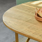 Contemporary Solid Wood Khaki Dining Table Oval Shape Standard Dining Table for Kitchen Clearhalo ' dining_table' 'Dining Tables & Seating' 'Dining Tables' 'furn' 'furn_dining_table' 'Furniture' 'furniture_dining_table' 'Kitchen & Dining Furniture' 'kitchen&dining_furn' 'kitchen' 'kitchen_dining_table' 3670623