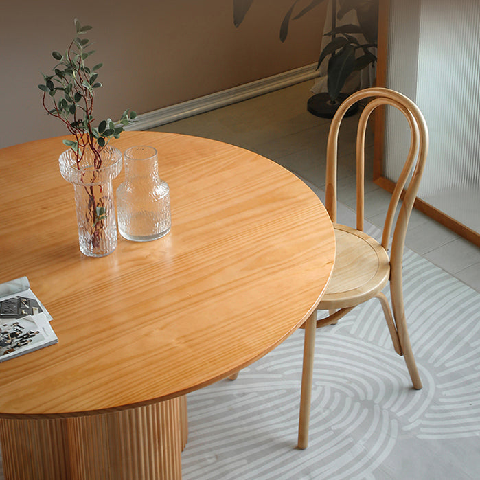 Contemporary Round Dining Table Pine Solid Wood Table with Pedestal Base for Home Kitchen Dinner Clearhalo ' dining_table' 'Dining Tables & Seating' 'Dining Tables' 'furn' 'furn_dining_table' 'Furniture' 'furniture_dining_table' 'Kitchen & Dining Furniture' 'kitchen&dining_furn' 'kitchen' 'kitchen_dining_table' 3670637