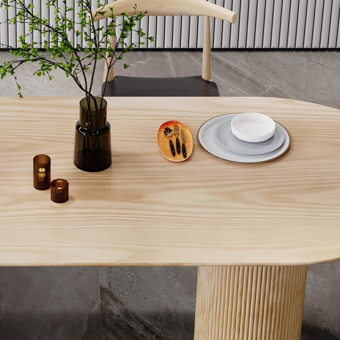 Solid Wood Contemporary Free Form Indoor Table Wood Top Table for Dining Room Clearhalo ' dining_table' 'Dining Tables & Seating' 'Dining Tables' 'furn' 'furn_dining_table' 'Furniture' 'furniture_dining_table' 'Kitchen & Dining Furniture' 'kitchen&dining_furn' 'kitchen' 'kitchen_dining_table' 3670651