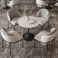 Round Shape Minimalist Dining Table White Fixed Table of Sintered Stone Clearhalo ' dining_table' 'Dining Tables & Seating' 'Dining Tables' 'furn' 'furn_dining_table' 'Furniture' 'furniture_dining_table' 'Kitchen & Dining Furniture' 'kitchen&dining_furn' 'kitchen' 'kitchen_dining_table' 3670658
