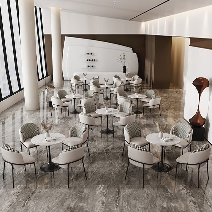 Round Shape Minimalist Dining Table White Fixed Table of Sintered Stone Clearhalo ' dining_table' 'Dining Tables & Seating' 'Dining Tables' 'furn' 'furn_dining_table' 'Furniture' 'furniture_dining_table' 'Kitchen & Dining Furniture' 'kitchen&dining_furn' 'kitchen' 'kitchen_dining_table' 3670659