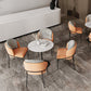 Round Shape Minimalist Dining Table White Fixed Table of Sintered Stone Clearhalo ' dining_table' 'Dining Tables & Seating' 'Dining Tables' 'furn' 'furn_dining_table' 'Furniture' 'furniture_dining_table' 'Kitchen & Dining Furniture' 'kitchen&dining_furn' 'kitchen' 'kitchen_dining_table' 3670664