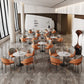 Round Shape Minimalist Dining Table White Fixed Table of Sintered Stone Clearhalo ' dining_table' 'Dining Tables & Seating' 'Dining Tables' 'furn' 'furn_dining_table' 'Furniture' 'furniture_dining_table' 'Kitchen & Dining Furniture' 'kitchen&dining_furn' 'kitchen' 'kitchen_dining_table' 3670665